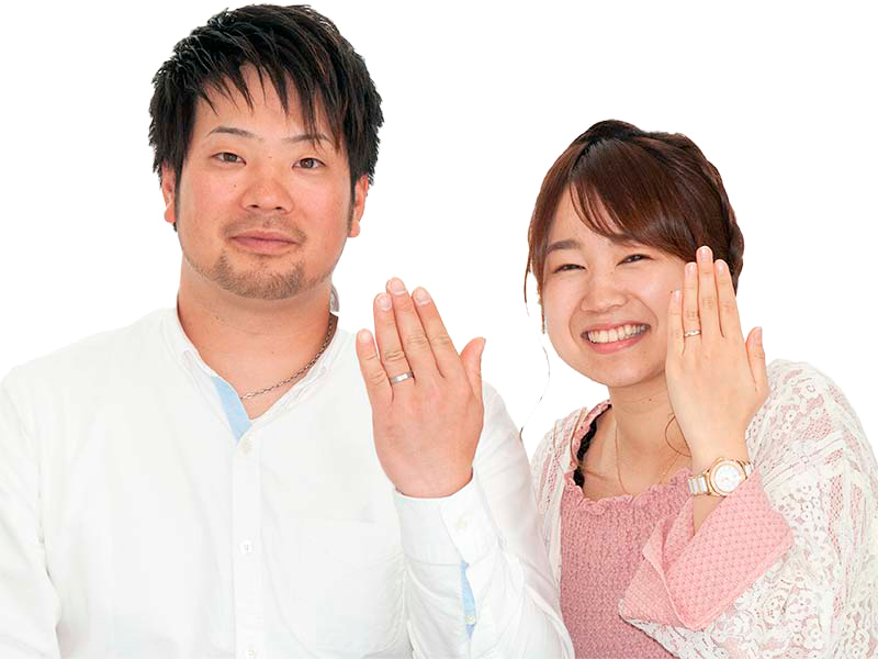 結婚指輪をお創りしたカップル様