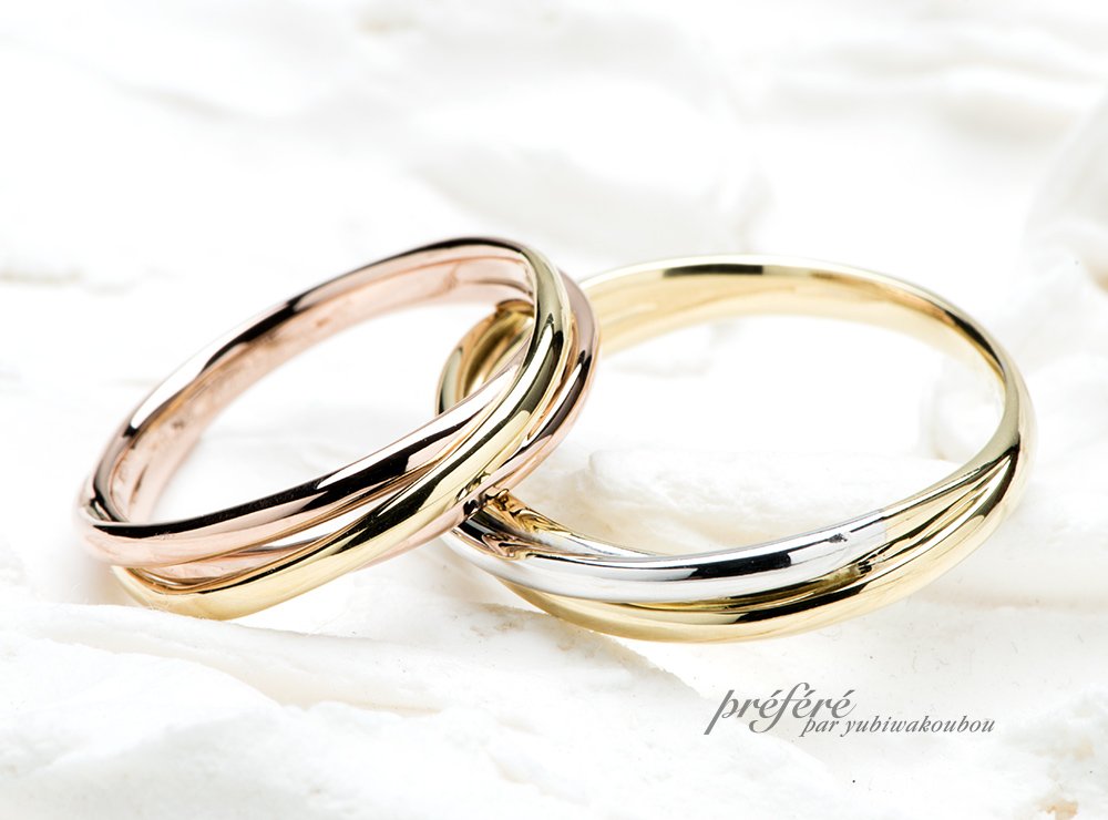 コンビ素材の結婚指輪