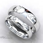 スライムとハートダイヤの結婚指輪