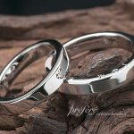 ハートのダイヤを入れた結婚指輪