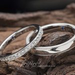 ダイヤとミルを入れたセミオーダーの結婚指輪