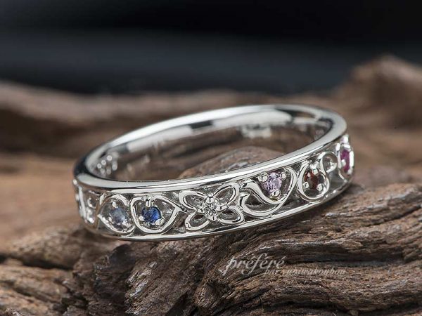 【結婚10周年記念指輪】ローダンセという花のデザイン