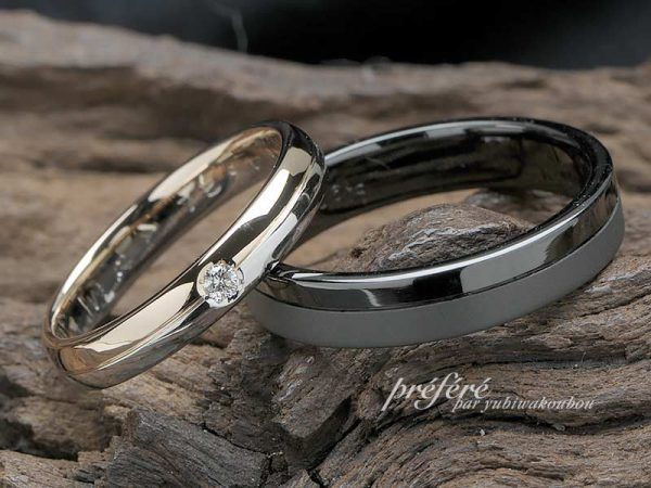 結婚指輪のオーダーはブラックリングとコンビリング