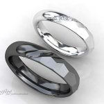 シンプルなブラックリングの結婚指輪はオーダー