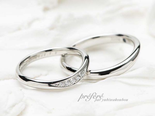 婚約指輪とセットで着ける結婚指輪はセミオーダー
