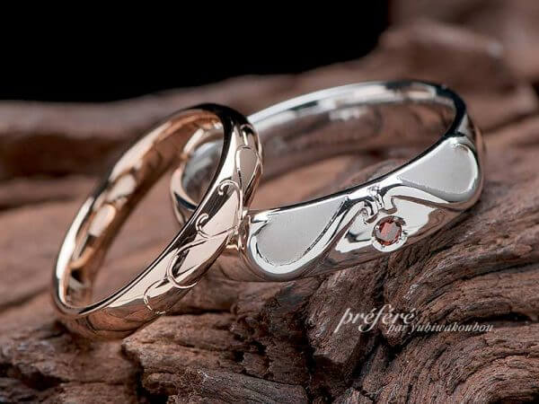 結婚指輪はオーダーメイドでハートになるデザイン