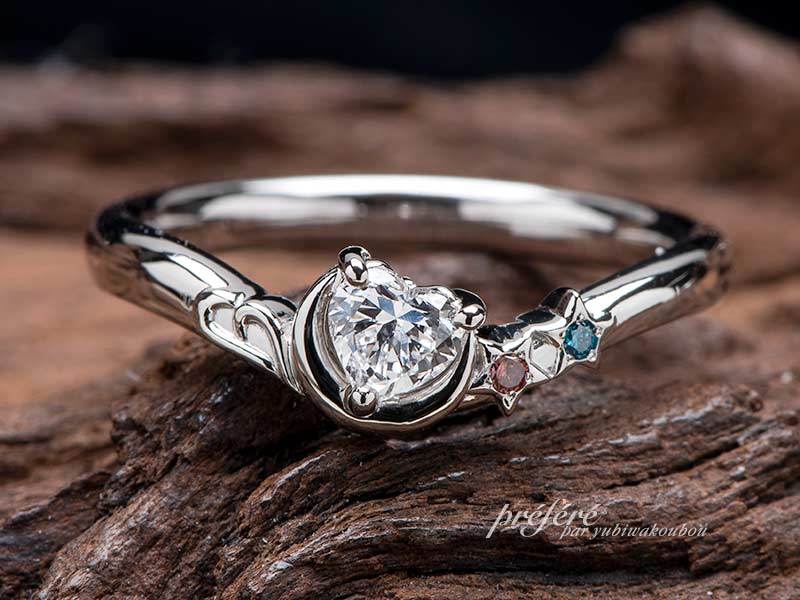 【フルオーダー】プリンセスカットダイヤの婚約指輪