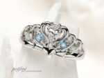 人気のハートダイヤを入れたティアラデザインの婚約指輪はオーダーメイド