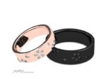 桜を散りばめたデザインの結婚指輪