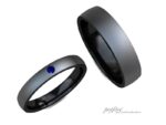 シンプルなデザインでお創りした黒い結婚指輪