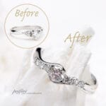 婚約指輪をデザインを変えてリフォームしたダイヤリング