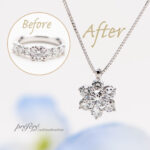 Before→After画像| ダイヤリングを雪の結晶モチーフネックレスへ