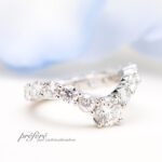 ダイヤモンドのリフォーム V字ラインのフルエタニティリング完成写真