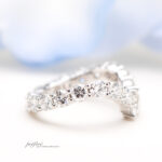 ダイヤモンドのリフォーム V字ラインのフルエタニティリング